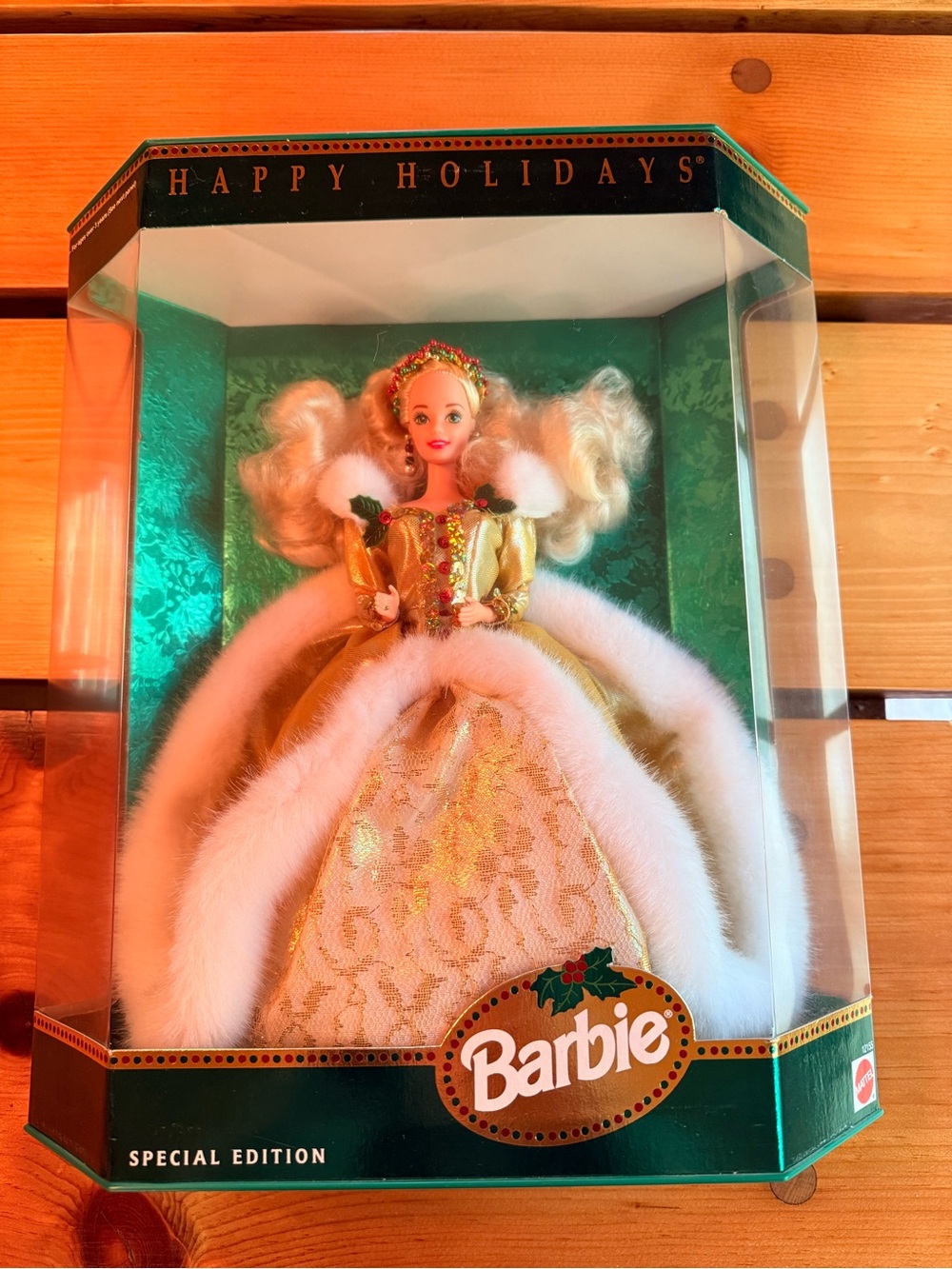 Barbie Gold and White Holiday Special Edition Doll 1994 Rare Misprint
